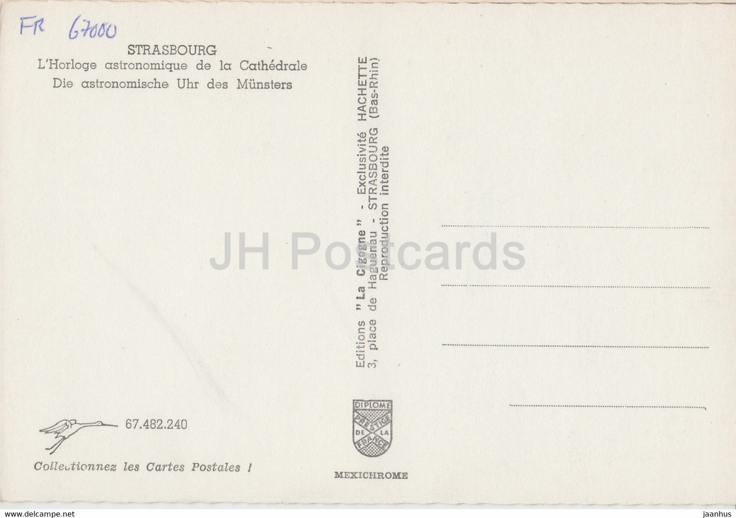 Strasbourg - L'Horloge astronomique de la Cathedrale - Die astronomische Uhr des Munsters - cathedral - France - used