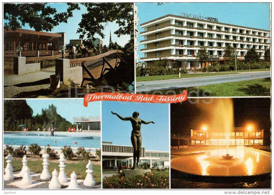 Thermalbad Bad Füssing - Niederbayern - Schach - chess - 8399 - Germany - 1981 gelaufen - JH Postcards