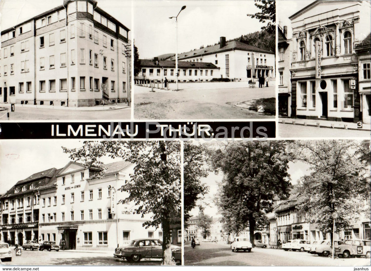Ilmenau - Thur - Goethehauschen auf dem Kickelhahn - Schorterstrasse - Rathaus - old postcard - Germany DDR - unused - JH Postcards