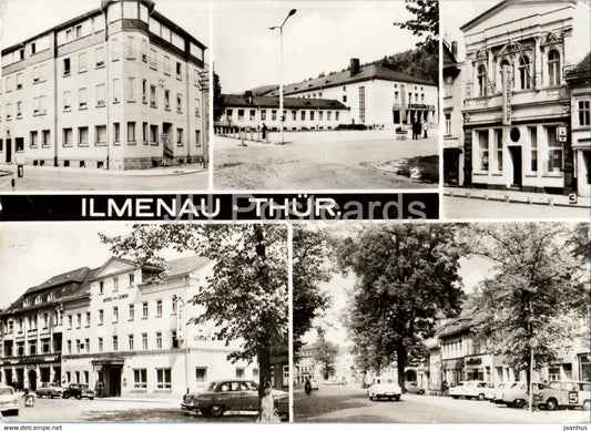 Ilmenau - Thur - Goethehauschen auf dem Kickelhahn - Schorterstrasse - Rathaus - old postcard - Germany DDR - unused - JH Postcards