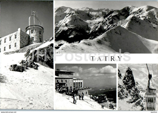 Tatry - Tatras - Kasprowy Wierch - observatory PIHM - cable car - multiview - Poland - unused - JH Postcards