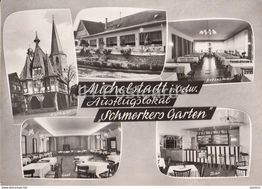 Michelstadt i Odw - Ausflugslokal - Schmerkers Garten - Rathaus - Saal - Bar - Germany - unused - JH Postcards