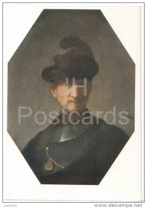 painting by Rembrandt - The Old Warrior , 1629-1630 - dutch art - unused - JH Postcards