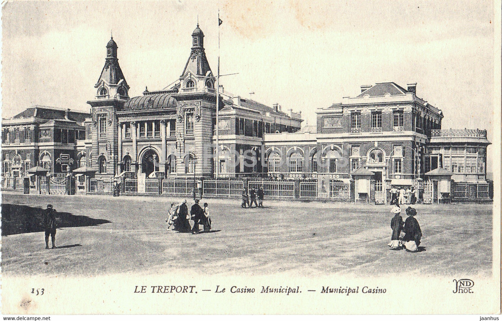 Le Treport - Le Casino - Municipal Casino - 153 - old postcard - France - used - JH Postcards