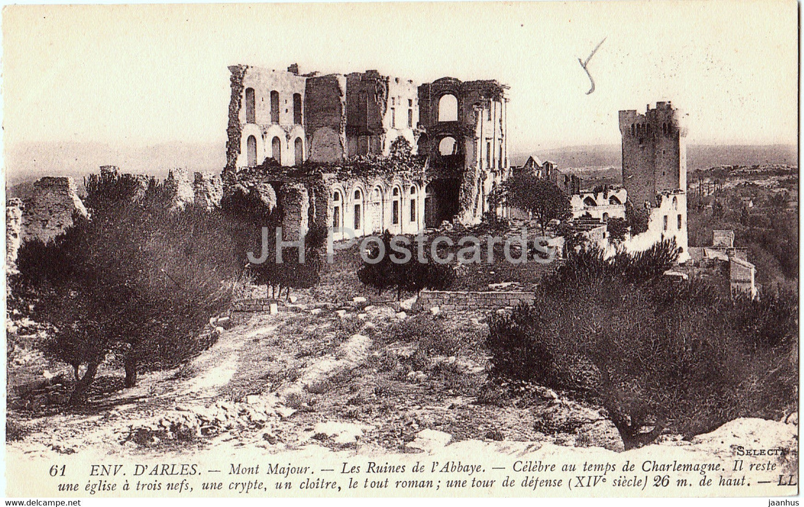 Mont Majour - Les Ruines de l'Abbaye - 61 - old postcard - France - unused - JH Postcards