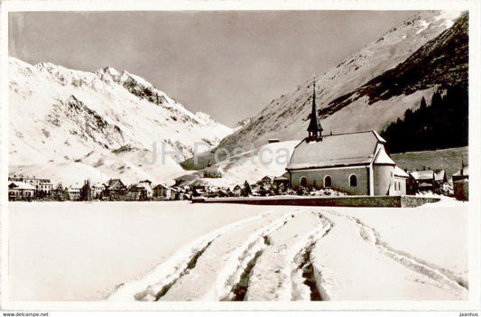 Andermatt - Ausblick vom Natschen - church - 5410 - old postcard - Switzerland - unused - JH Postcards