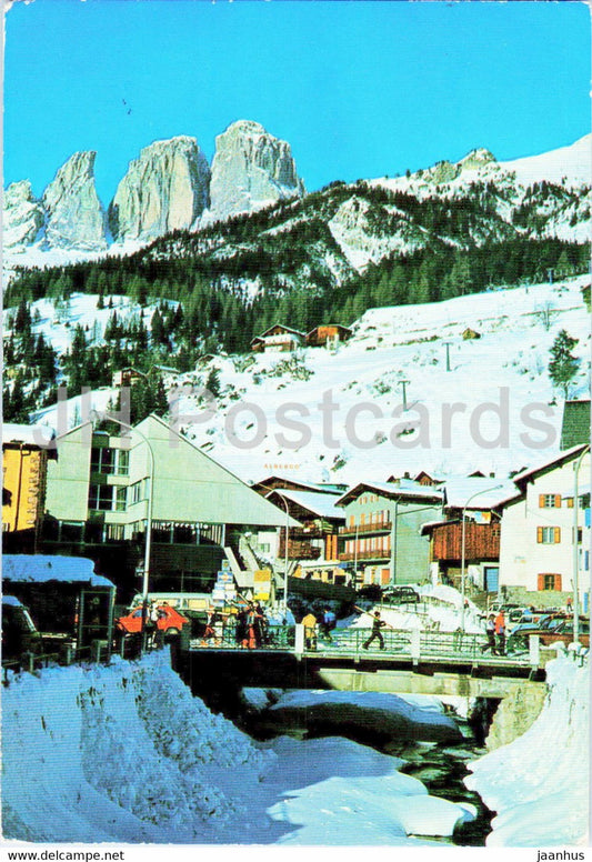 Dolomiti - Val di Fassa - Campitello 1448 m - Il Sassolungo 3178 m - 1984 - Italy - used - JH Postcards