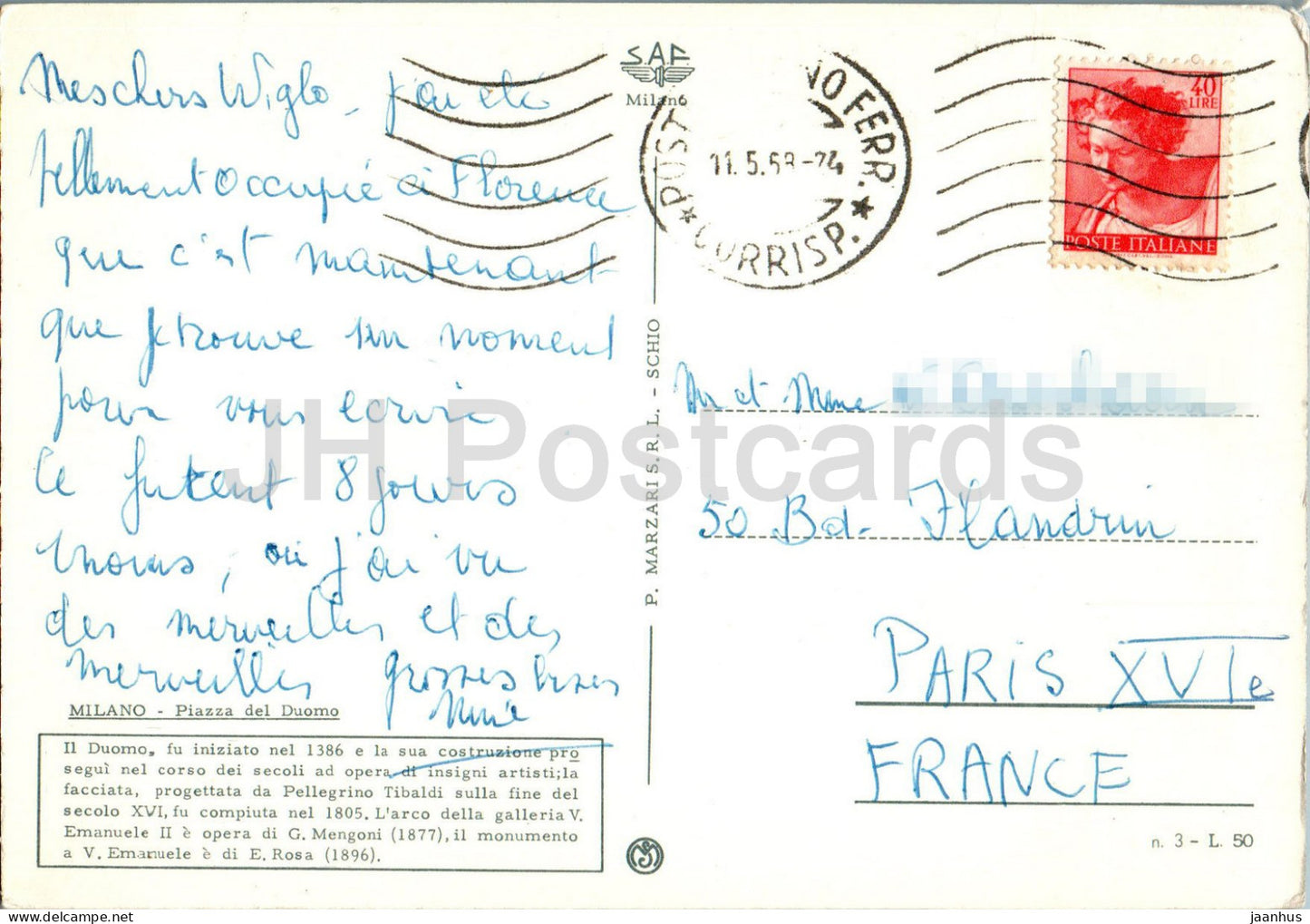 Milano - Milan - Piazza del Duomo - Cathedral Square - 1968 - Italy - used