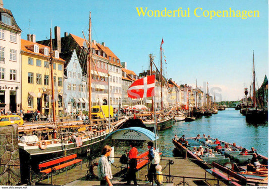 Wonderful Copenhagen - Kopenhagen - Nyhavn - boat - ship - Denmark - unused - JH Postcards