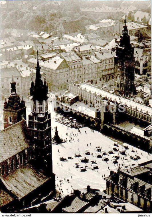 Krakow - Rynek Glowny - Wieza Ratuszowa - Main Square - Town Hall Tower - 1970 - Poland - used - JH Postcards