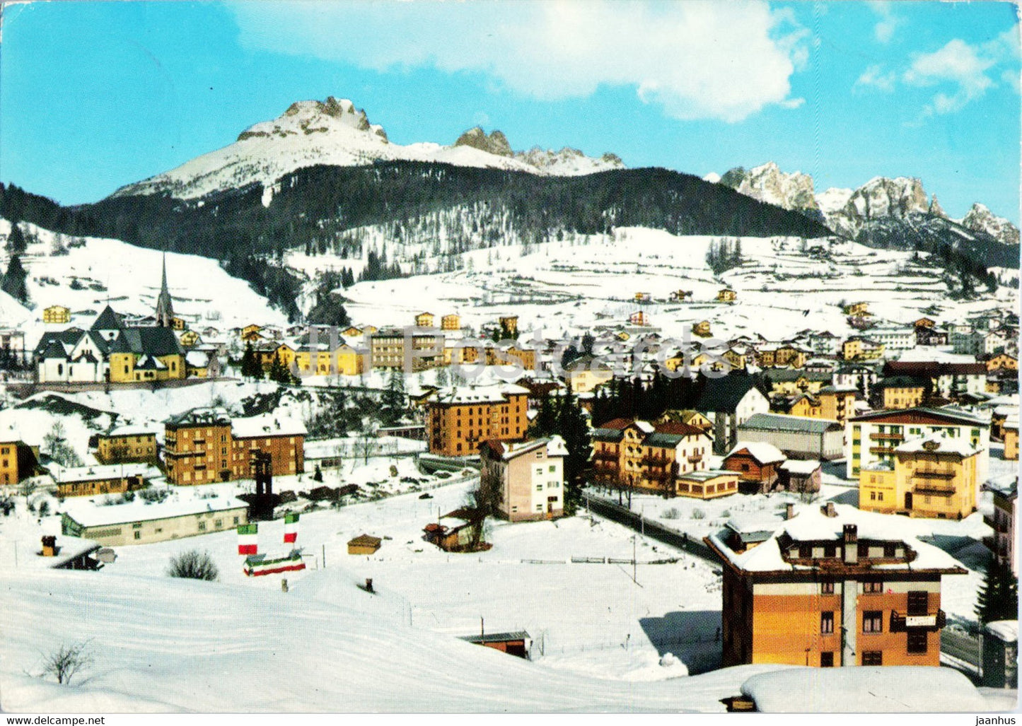 Moena - invernale col Gr Catinaccio - Dolomiti - Trentino - 1975 - Italy - used - JH Postcards