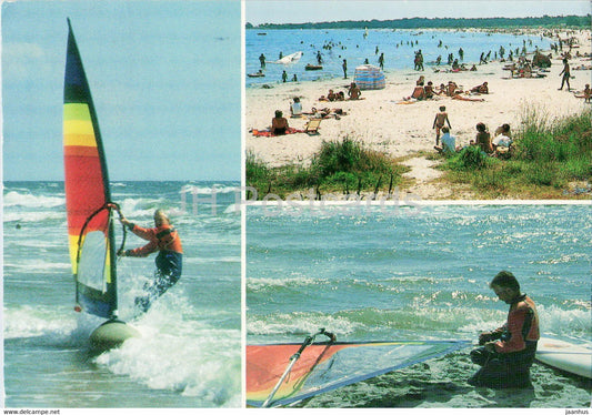Bornholm - Balka - beach and sea - eldorado - windsurfing - 6136 - 1997 - Denmark - used - JH Postcards
