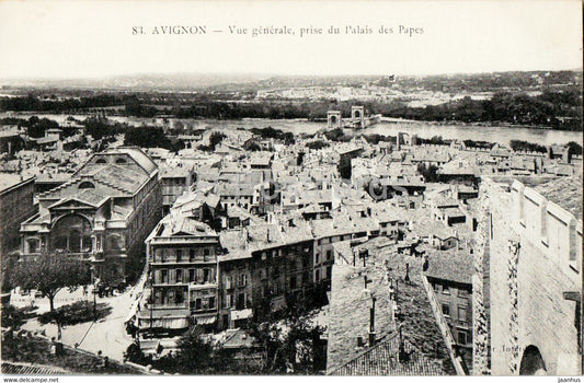 Avignon - Vue generale prise du Palais des Papes - 83 - old postcard - France - unused - JH Postcards
