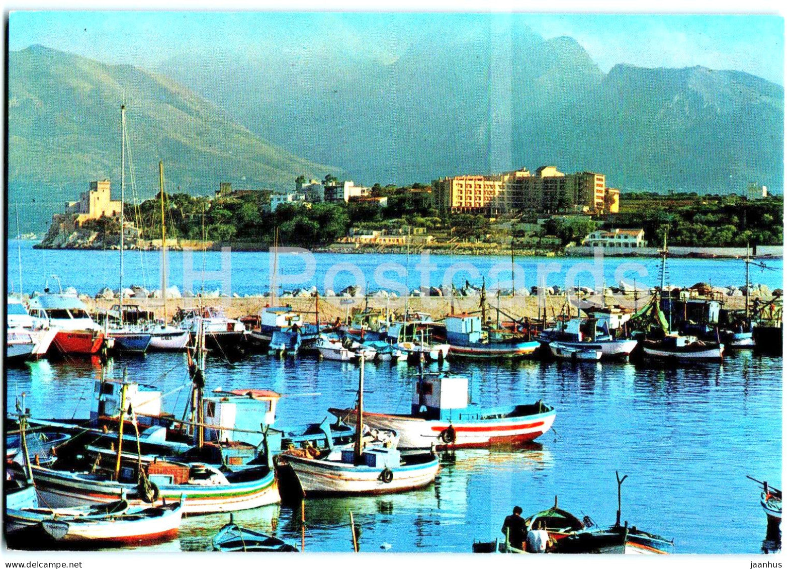 Hotel Zagarella - Sea Palace - Flavia Porticello - Veduta dal Porticello - small port - boat - 129/31 - Italy - unused - JH Postcards