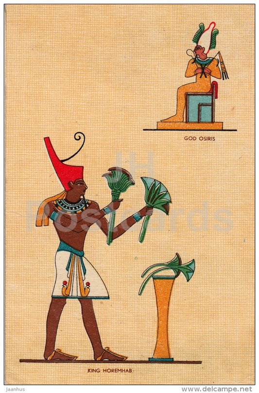 Osiris - King Horemhab - Egyptian Gods and Kings - 315 - Egypt - used - JH Postcards