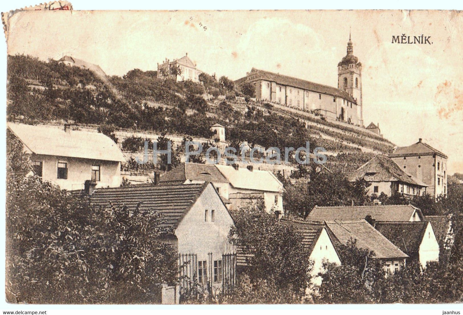 Melnik - old postcard - Czech Republic - used - JH Postcards