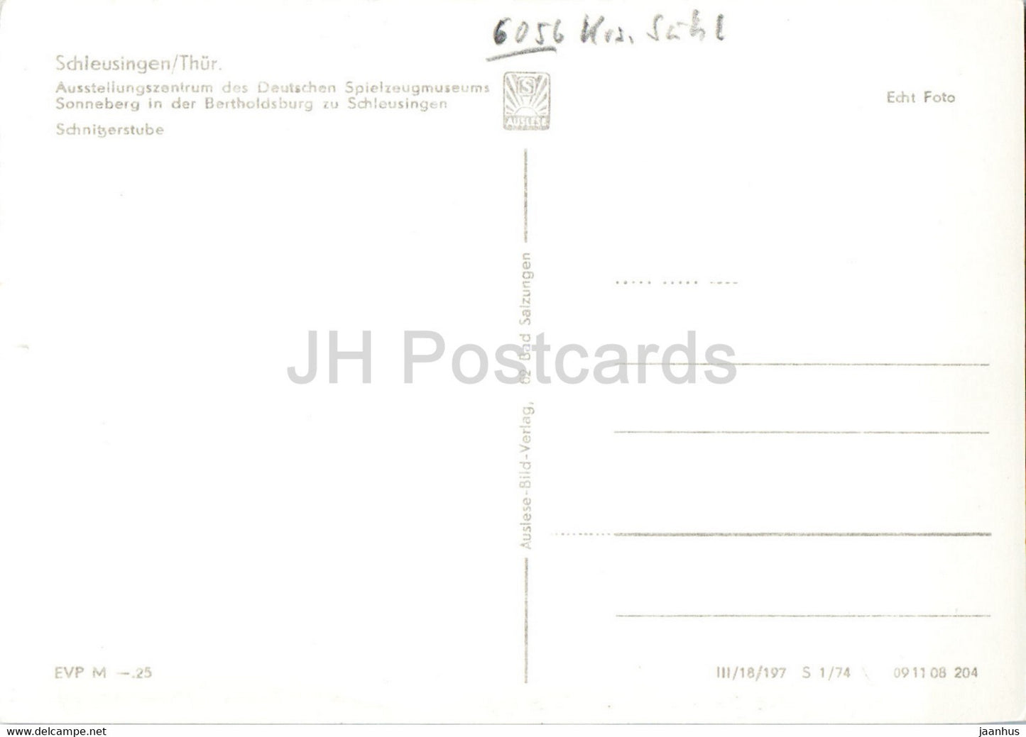 Schleusingen - Austellungszentrum - Schnitzerstube - horse toys - Germany DDR - unused