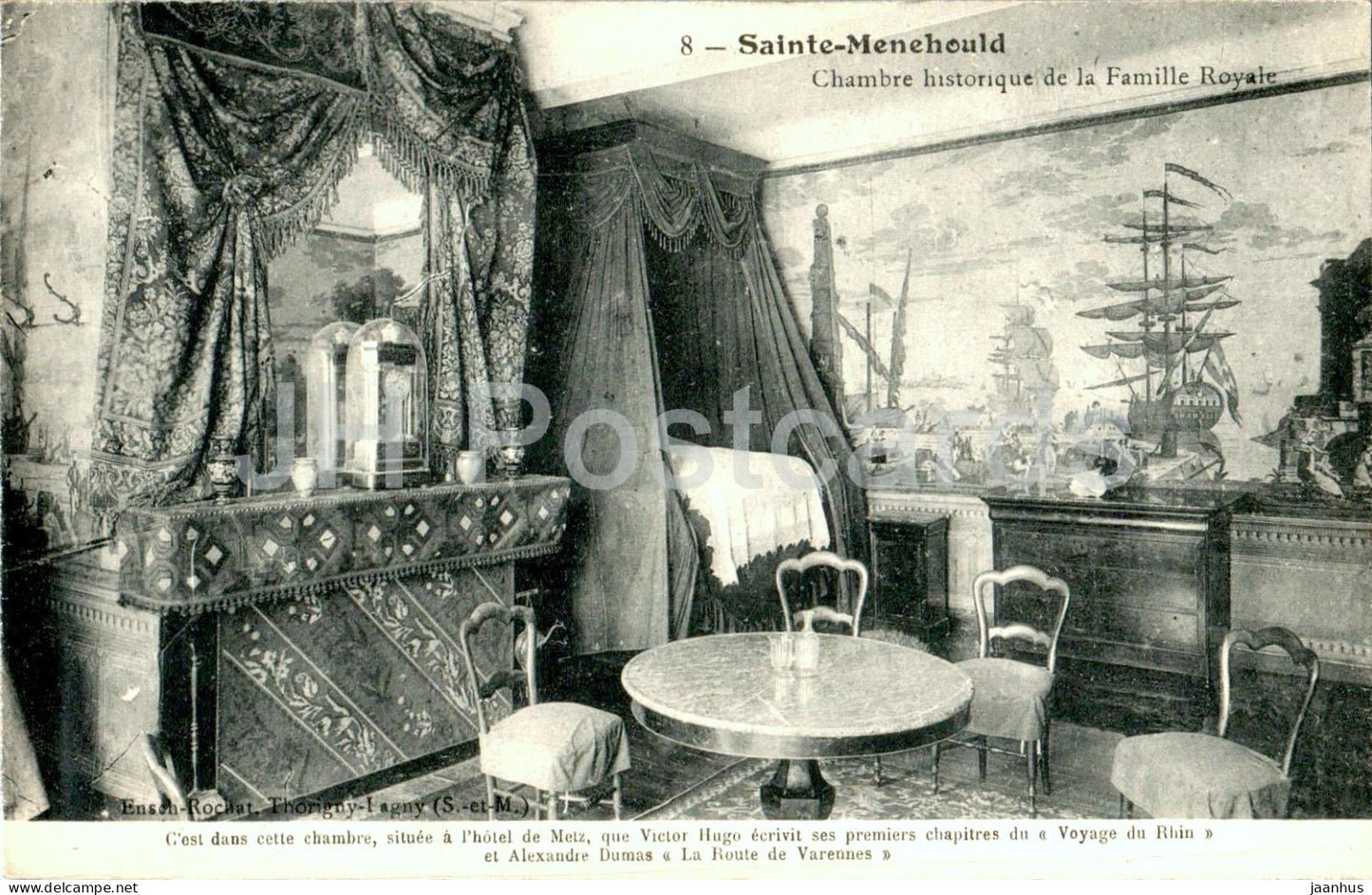 Sainte Menehould - Chambre historique de la Famille Royale - 8 - old postcard - France - unused - JH Postcards