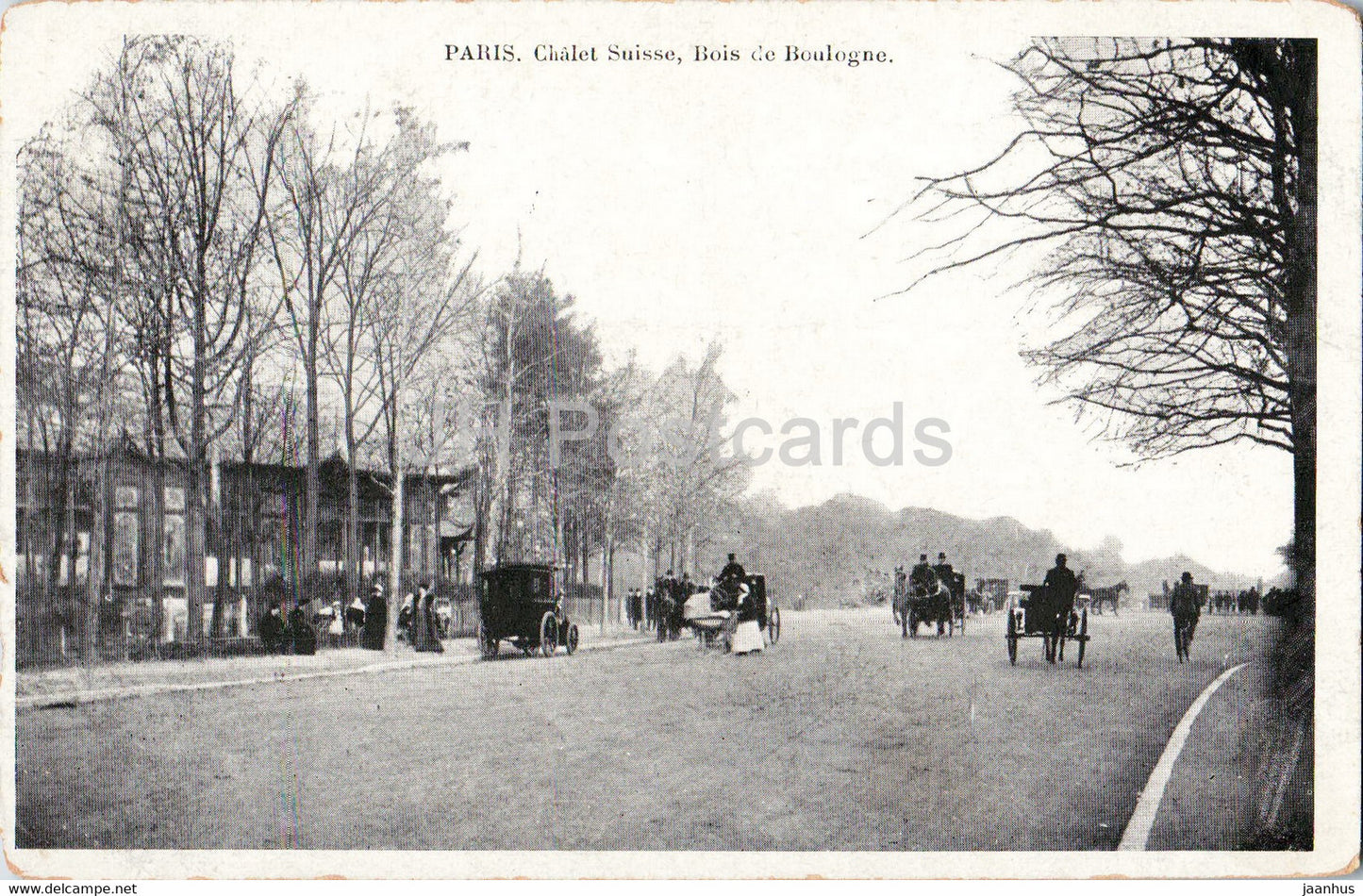 Paris - Chalet Suisse - Bois de Boulogne - old postcard - France - unused - JH Postcards