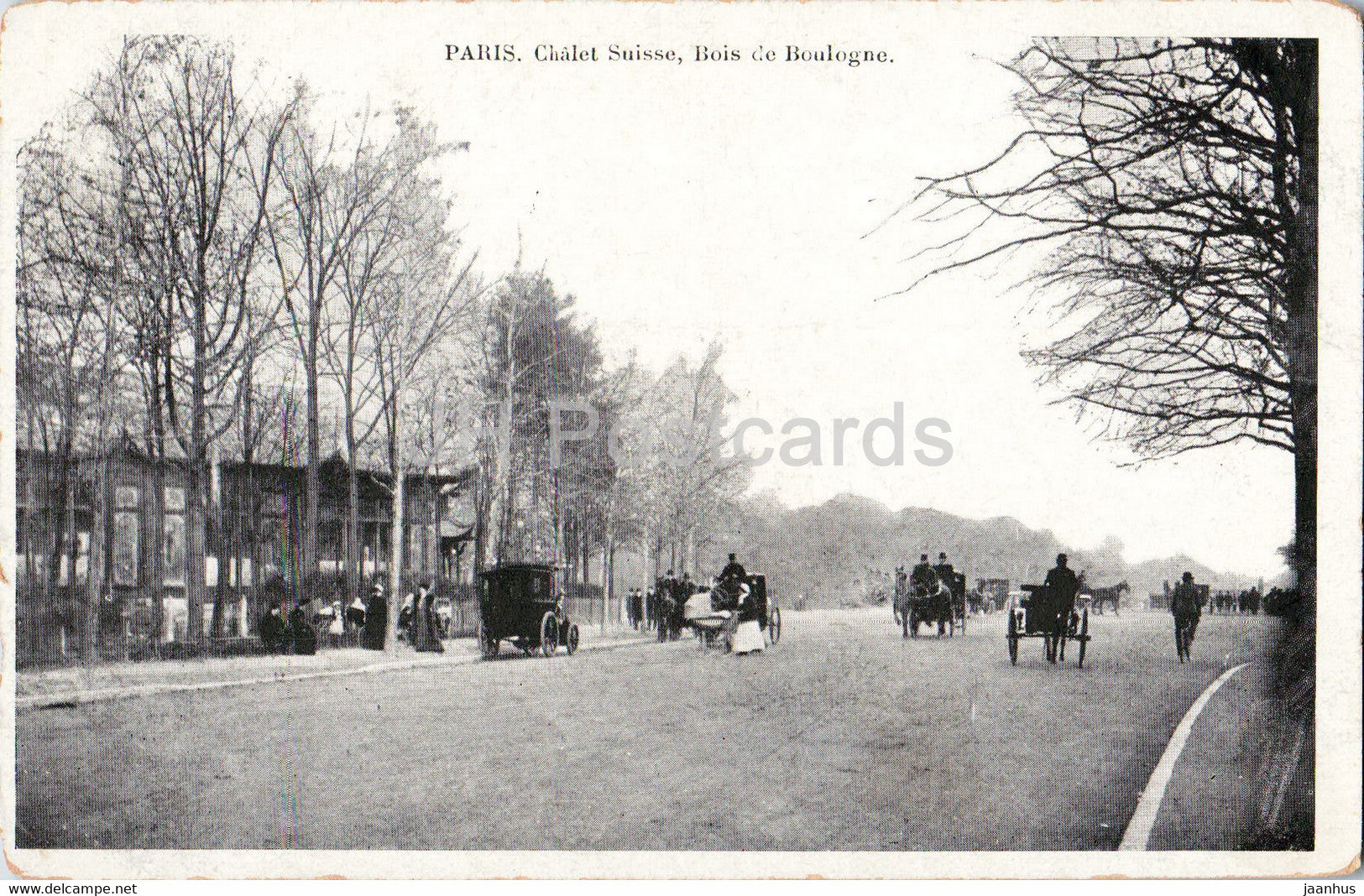 Paris - Chalet Suisse - Bois de Boulogne - old postcard - France - unused - JH Postcards