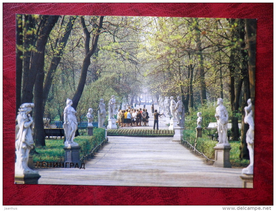 Leningrad - St. Petersburg - Sucmer Garden alley - 1988 - Russia - USSR - unused - JH Postcards