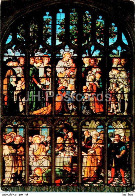 Lavenham - Spring Chapel Window - SS Peter and Paul - R2859 - Suffolk - England - United Kingdom - used - JH Postcards