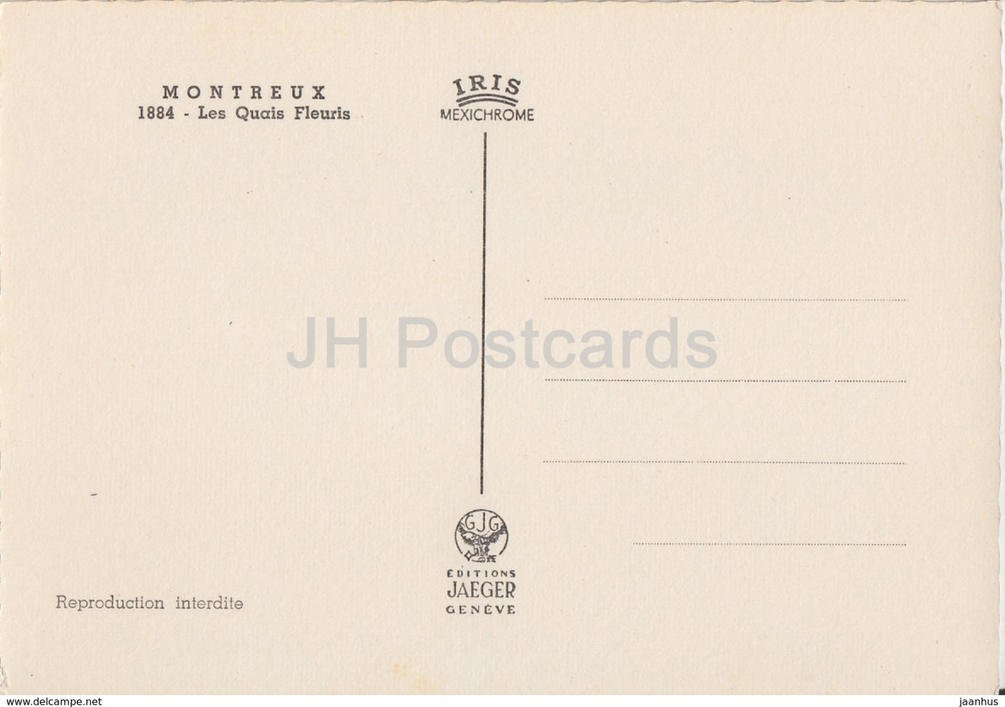 Montreux - Les Quais Fleuris - femme - 1884 - Suisse - inutilisé