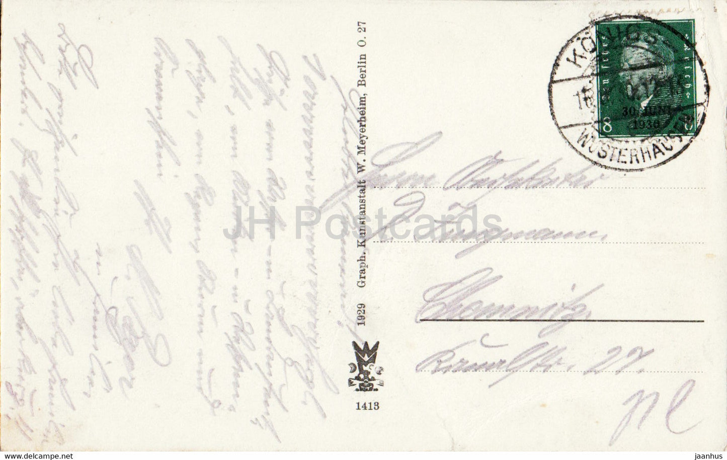 Neue Muhle b Konigswusterhausen - Blick v Nadelwehr auf die Dahme - boat - old postcard - 1930 - Germany - used