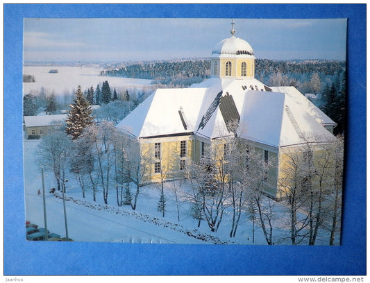 Parikkala church - circulated in Finland 1988 Parikkala - Finland - used - JH Postcards