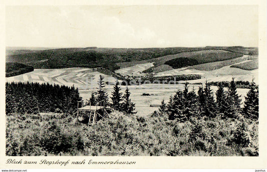 Blick zum Stegskopf nach Emmerzhausen - old postcard - Germany - unused - JH Postcards