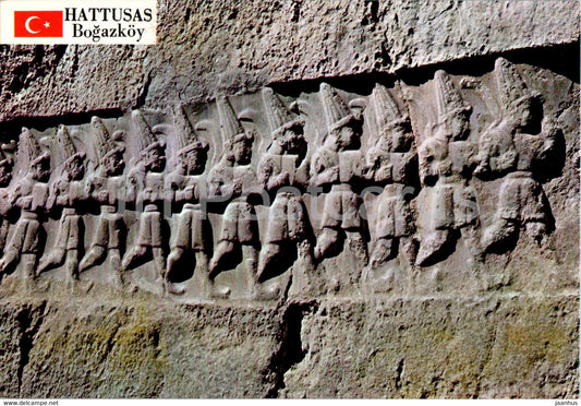 Hattusas - Bogazkoy - Sungurlu - Yazilikaya - Oniki Tanri - Twelve Gods - ancient world - Turkey - unused - JH Postcards