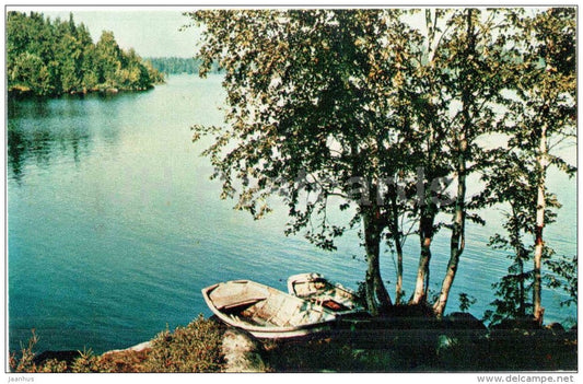 nature - boat - Solovetsky Islands - 1971 - Russia USSR - unused - JH Postcards
