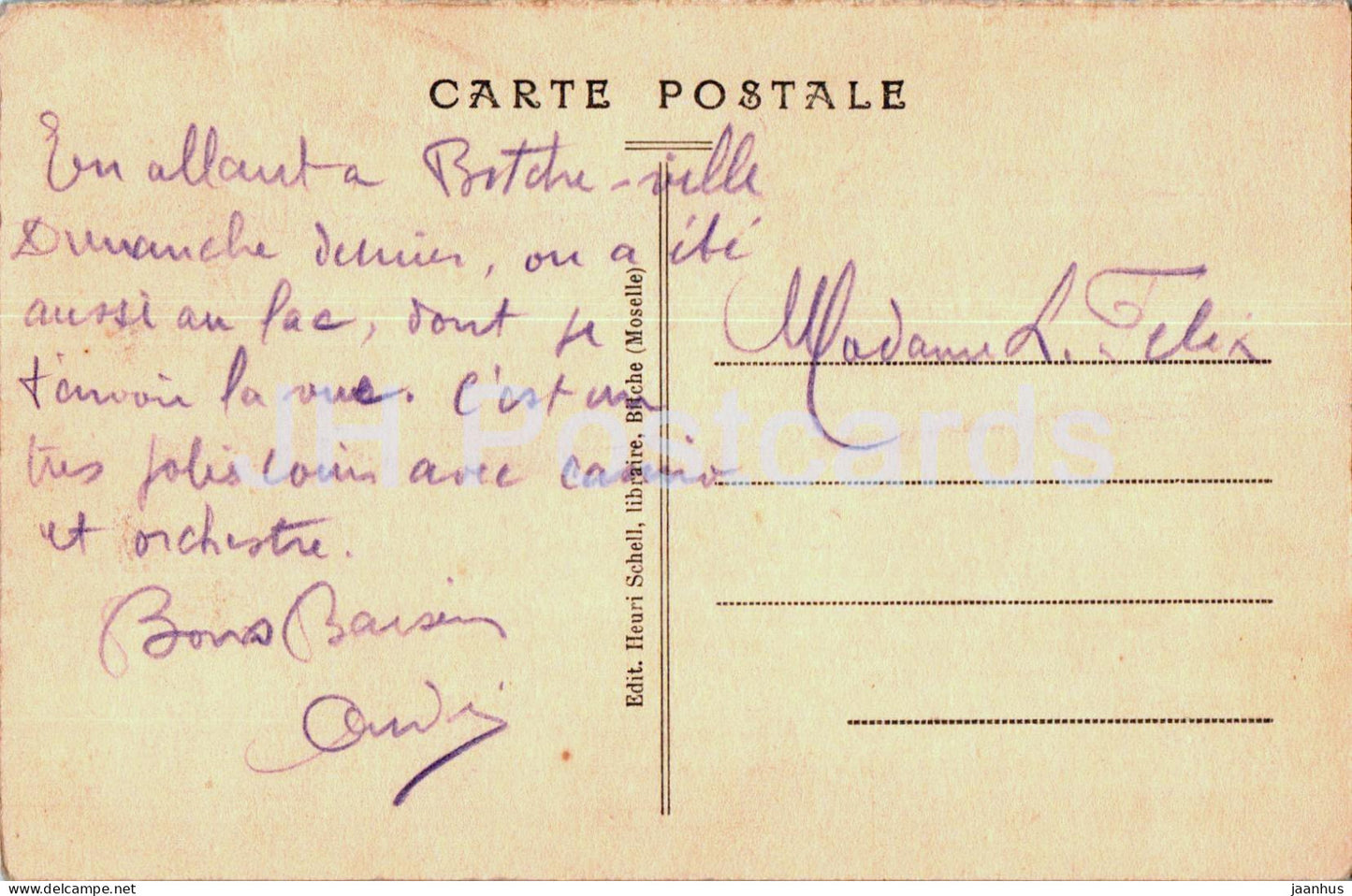 Bitche - Lac d'Hasselfurt - 8 - old postcard - France - used