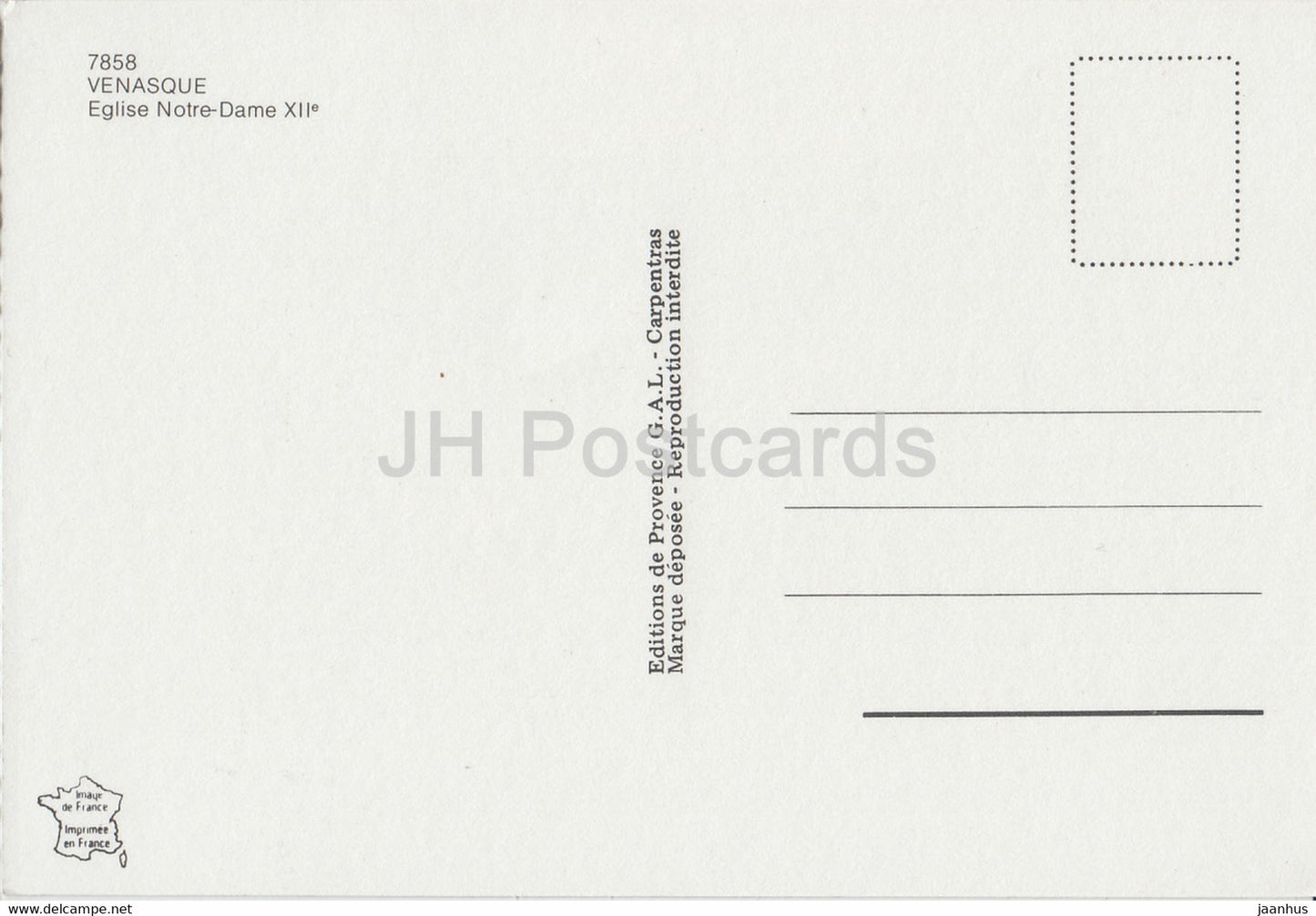 Venasque - Eglise Notre Dame XII - church - 7858 - France - unused