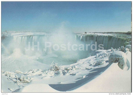 Winter Wonderland - waterfall - Niagara Falls - Canada - unused - JH Postcards