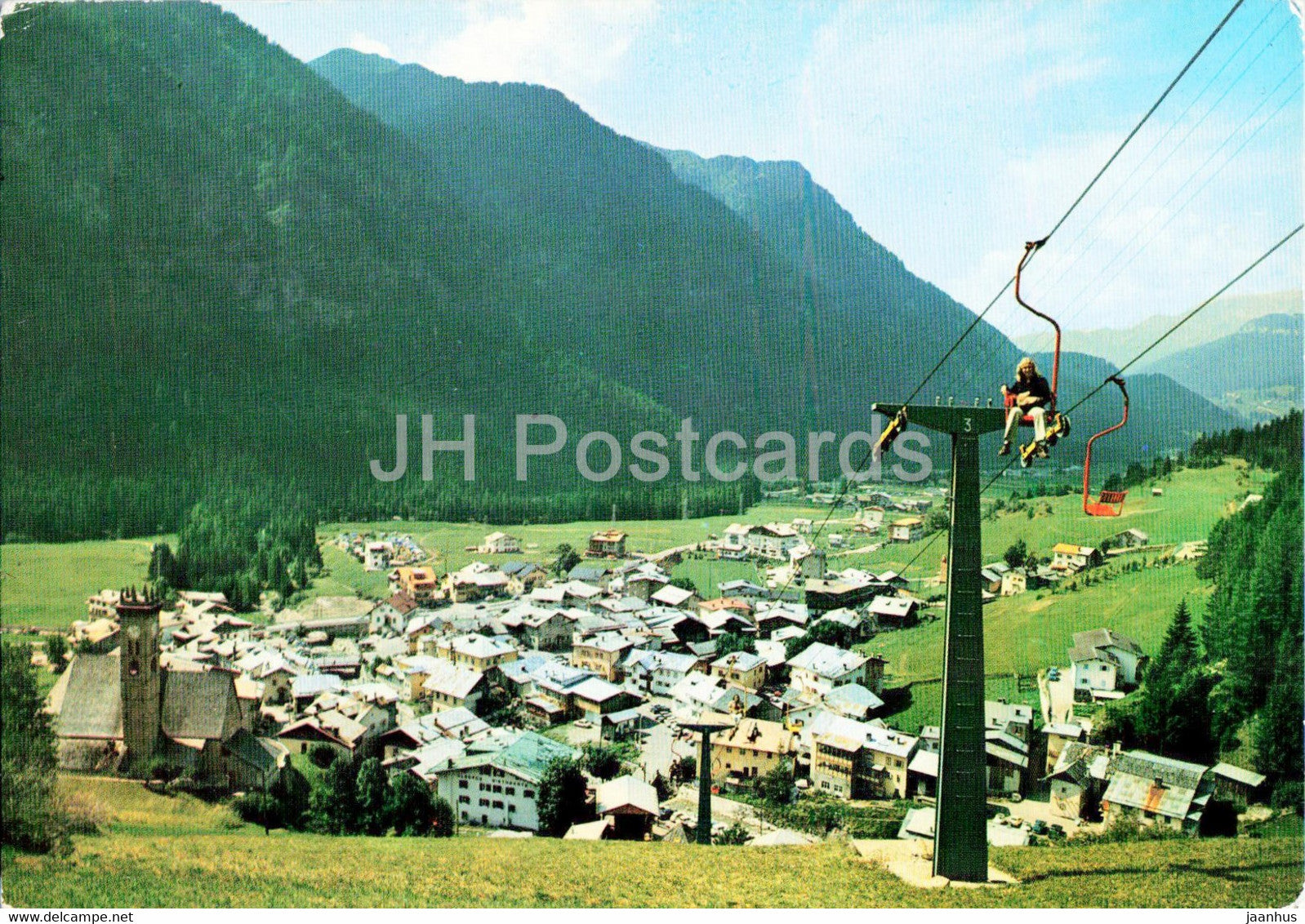 Campitello - Val di Fassa - 1442 m - skilift - 1973 - Italy - used - JH Postcards