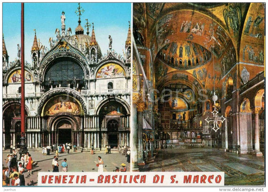 Basilica di S. Marco , particolare - interno - Venezia - Veneto - 322 - Italia - Italy - unused - JH Postcards