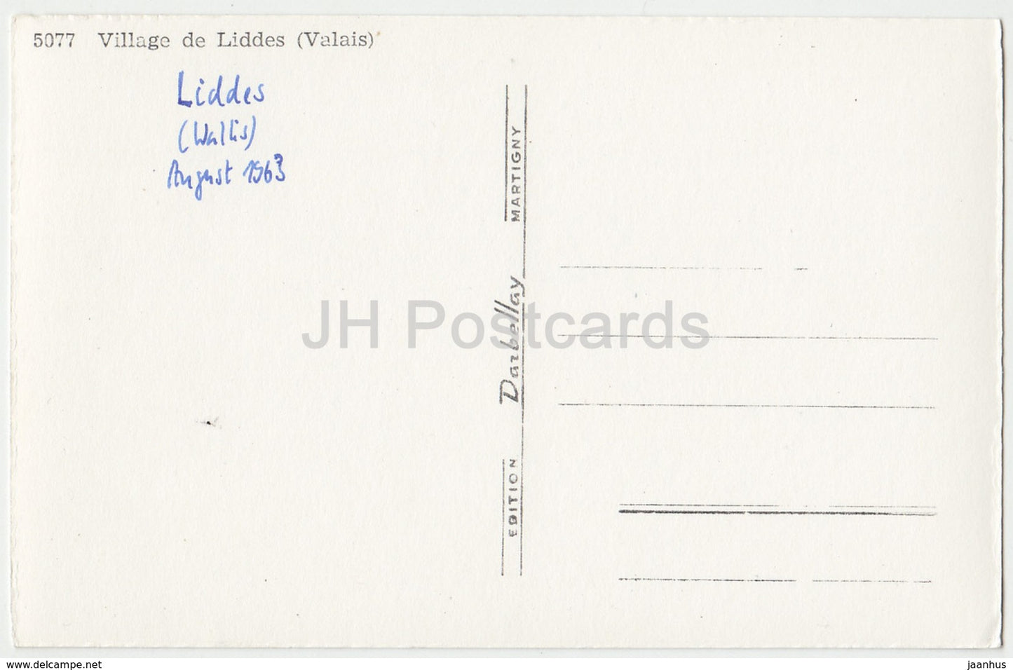 Village de Liddes - Valais - 5077 - Suisse - 1963 - occasion