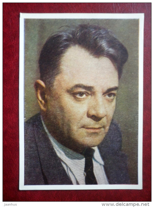 soviet actor Nikolay Bogolyubov - 1951 - Russia USSR - unused - JH Postcards