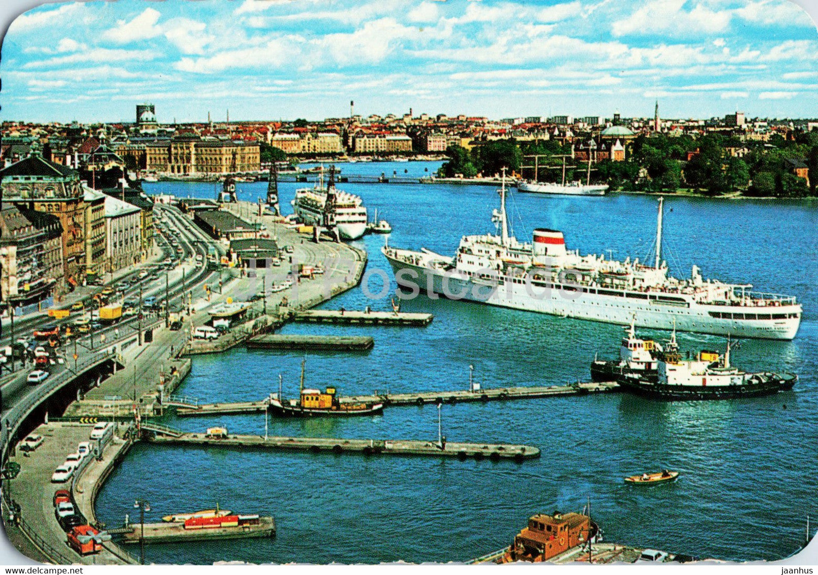 Stockholm - Skeppsbron - ship - 1977 - Sweden - used - JH Postcards