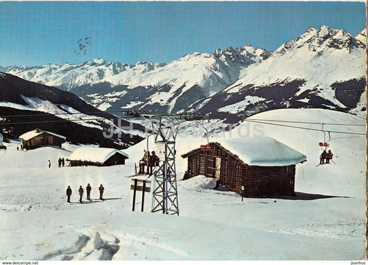 Obersaxen - Sesselbahn - Kartitscha mit Brigelserhorner - cable car - 5354 - 1970 - Switzerland - used - JH Postcards