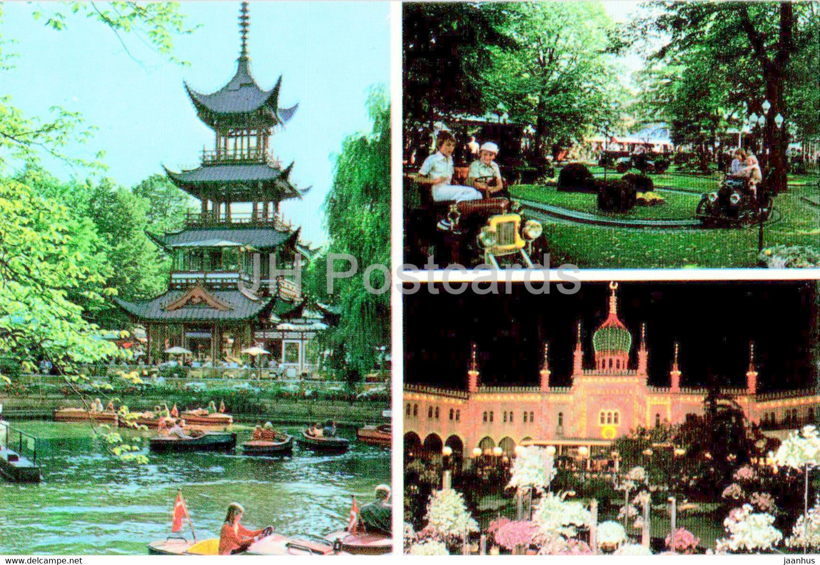 Copenhagen - Tivoli - multiview - 1986 - Denmark - used - JH Postcards