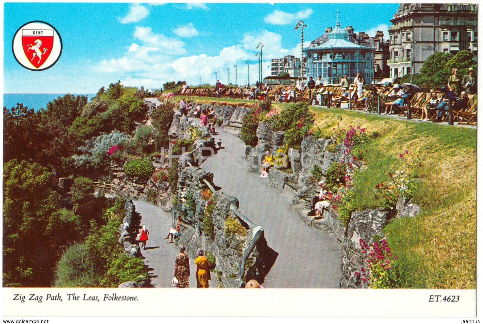 Folkestone - The Zig Zag Path - The Leas - ET4623 - 1985 - United Kingdom - England - used - JH Postcards