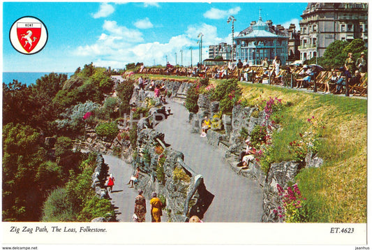Folkestone - The Zig Zag Path - The Leas - ET4623 - 1985 - United Kingdom - England - used - JH Postcards