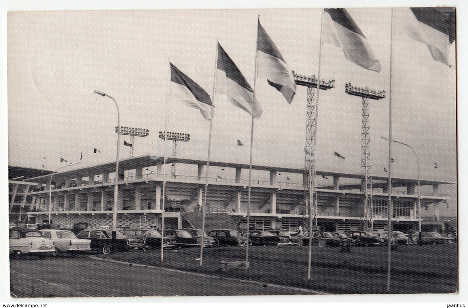Jakarta - Tennis Court of Asian Games - cars - 1963 - Indonesia - used - JH Postcards