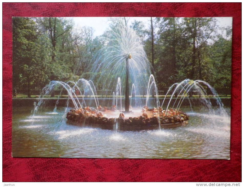 Petrodvorets - The Sun Fountain - fountain - 1972 - Russia - USSR - unused - JH Postcards