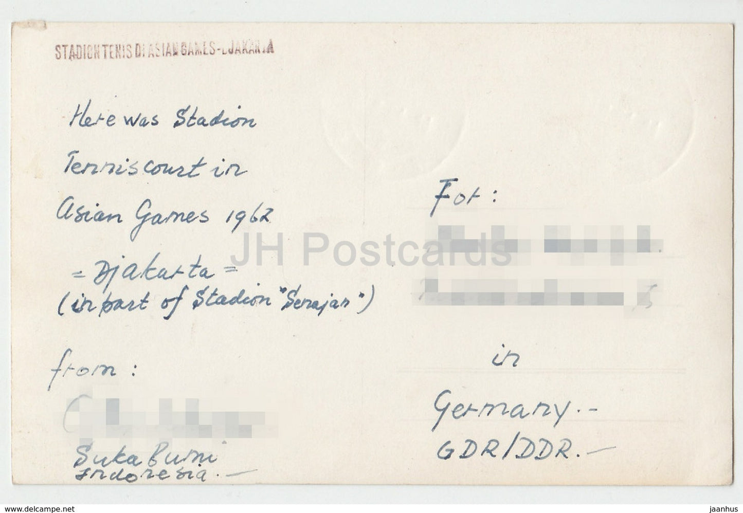 Jakarta - Tennis Court of Asian Games - cars - 1963 - Indonesia - used