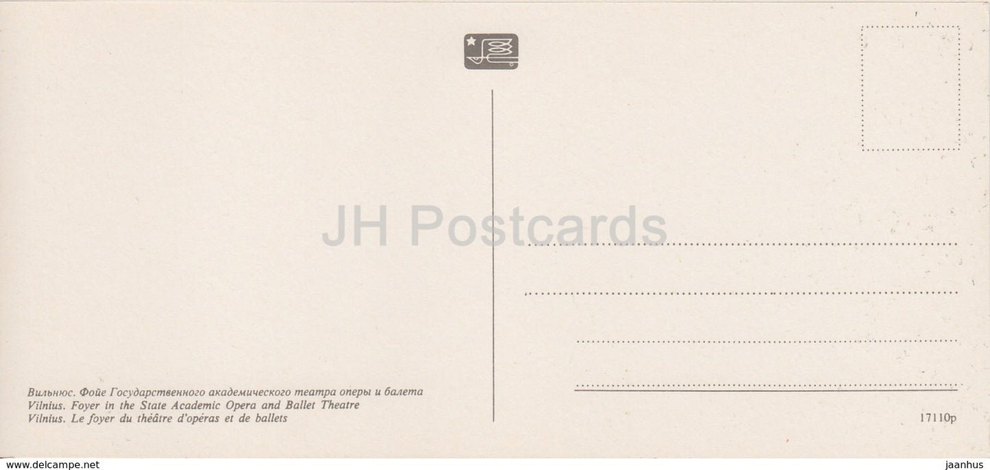 Vilnius – Foyer im Staatlichen Akademischen Opern- und Balletttheater – 1978 – Litauen UdSSR – unbenutzt