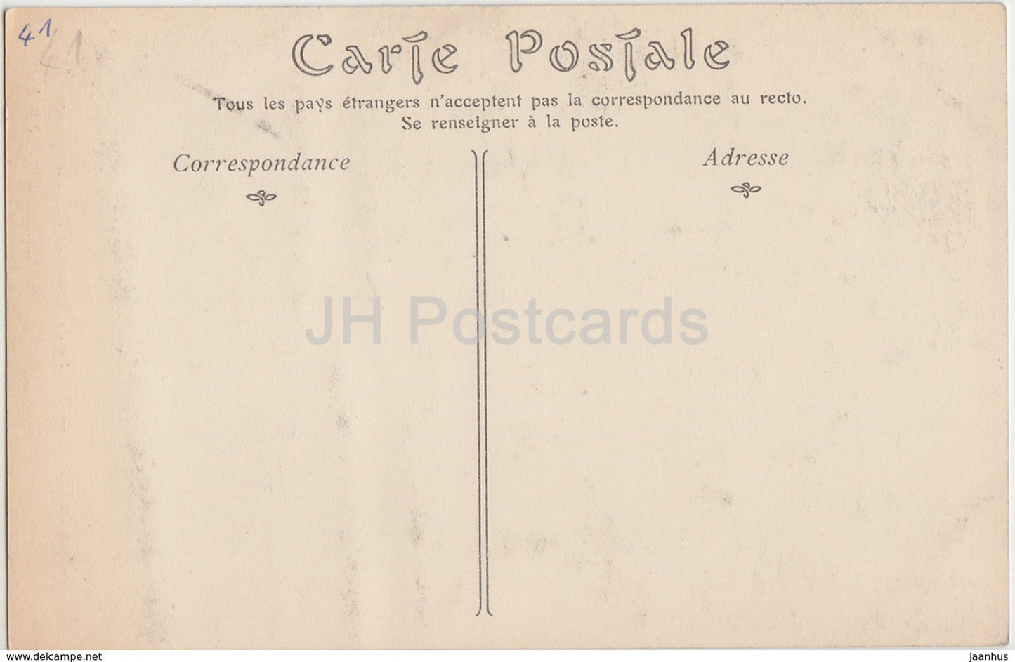 Chateau de Blois - Pilastre du Sommet de l'Escalier Francois I - castle - 457 - old postcard - France - unused