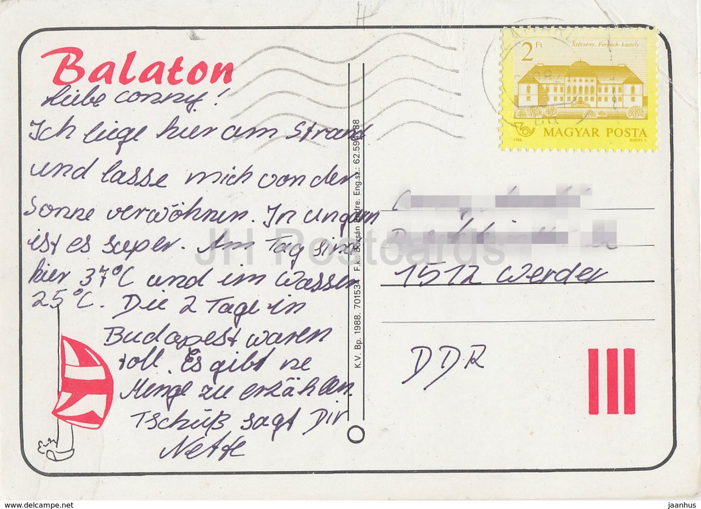 Balaton - Windsurfen - See - 1980er Jahre - Ungarn - gebraucht